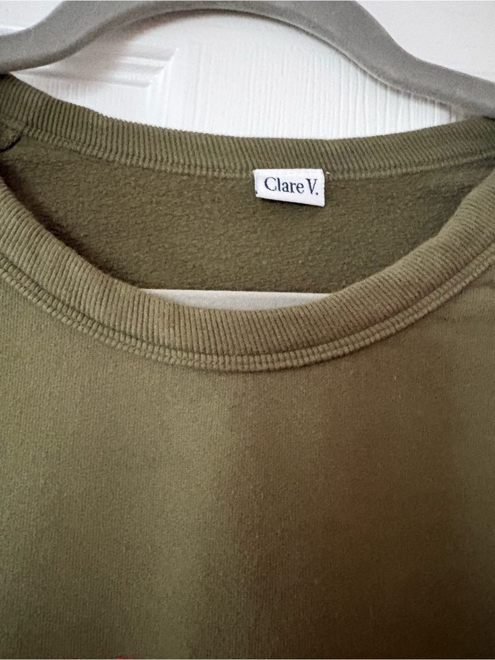 Discothèque Olive Green Graphic Sweatshirt by Clare V - Picture 2 of 3